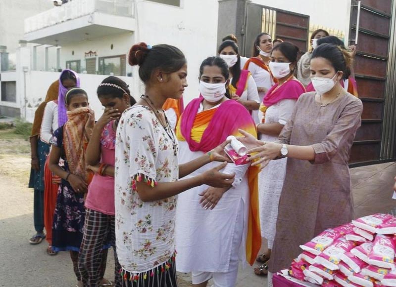 Distribution of Sanitary Napkins